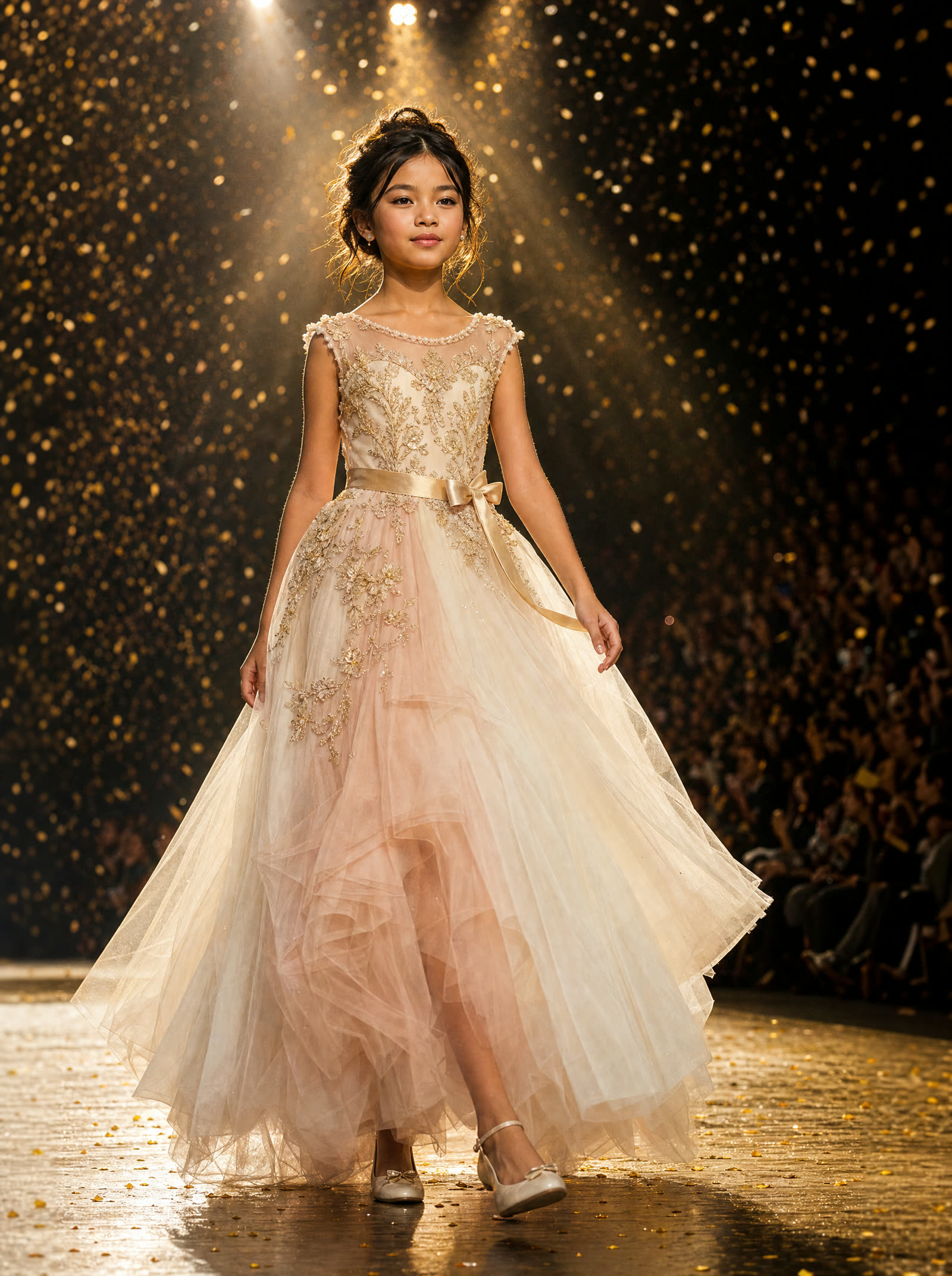 Achi backstage at Plaza Indonesia Fashion Week before the finale