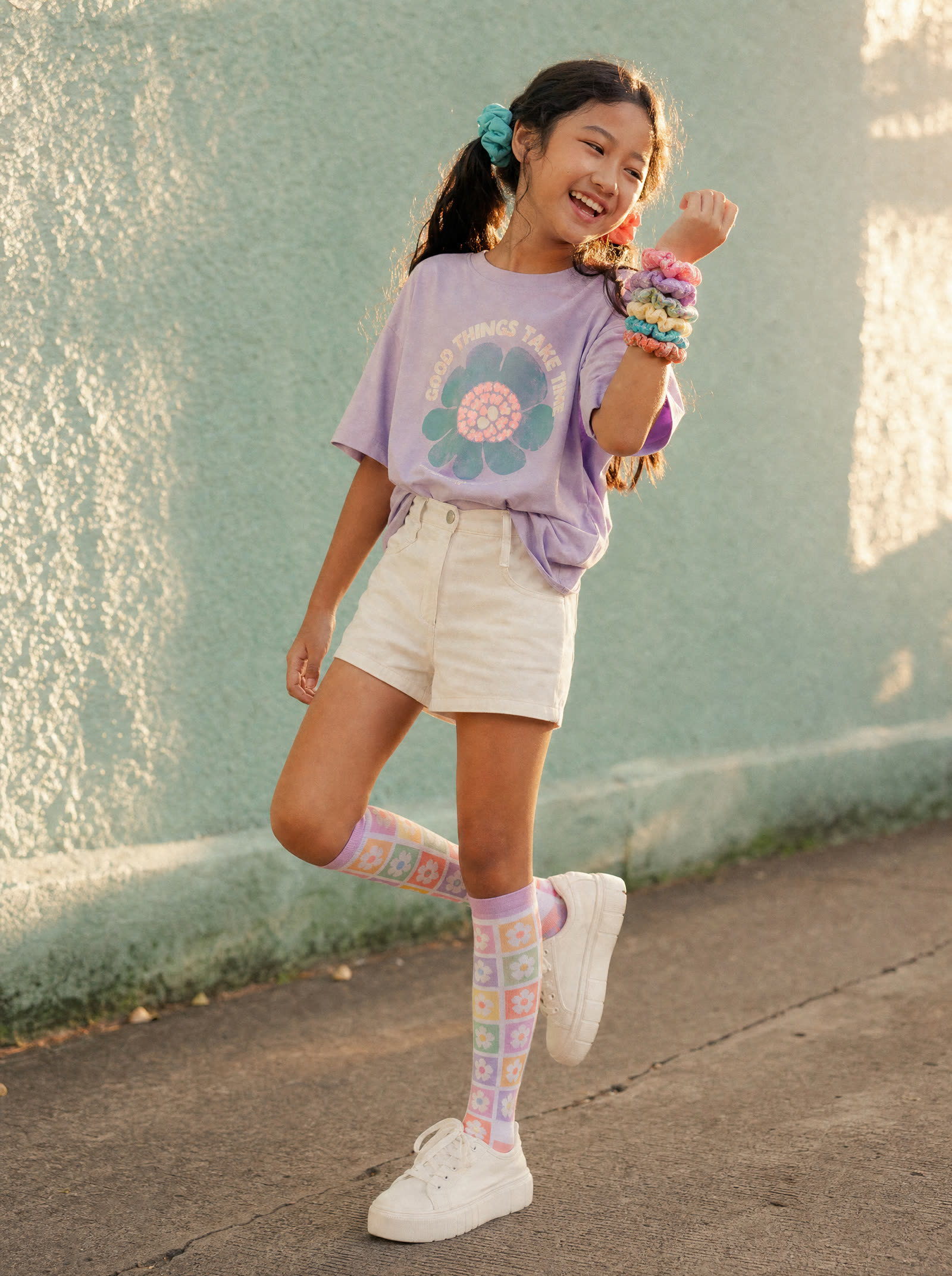 A child in a Bohopanna × SmileyWorld campaign look