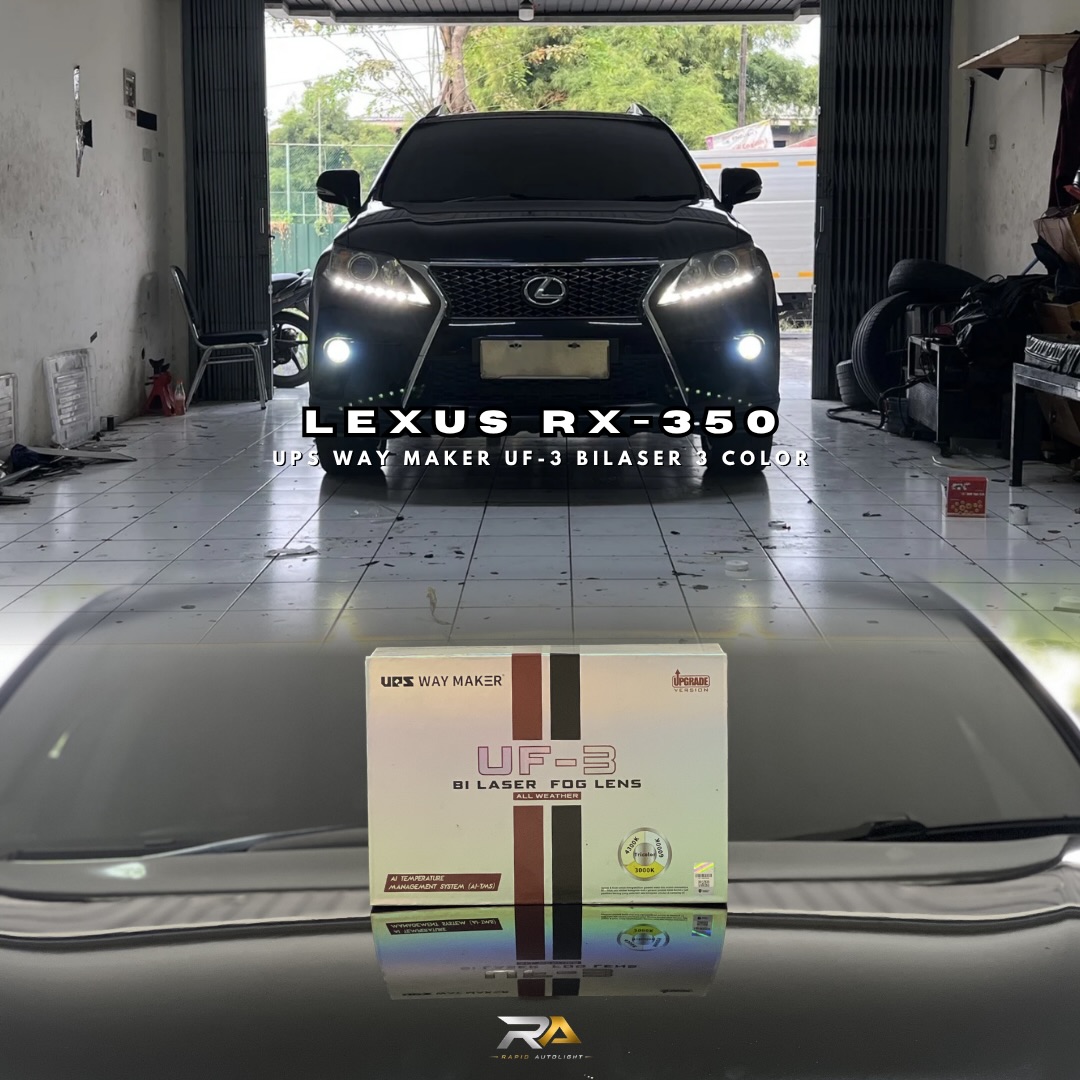 Lexus RX-350 dengan UPS Way Maker UF-3 Bi-Laser tiga warna