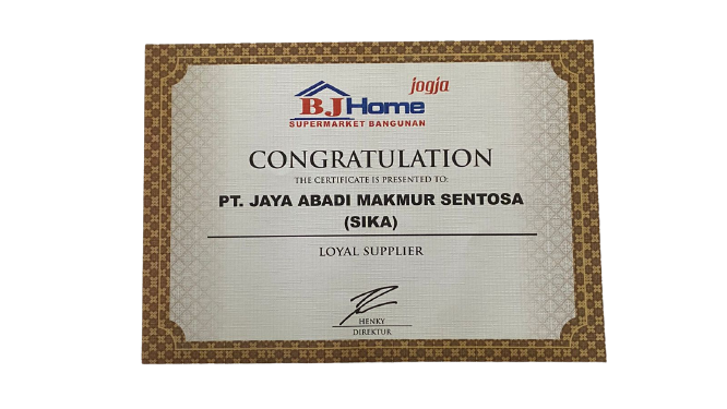 Trofi Loyal Supplier BJ Home Jogja 2023