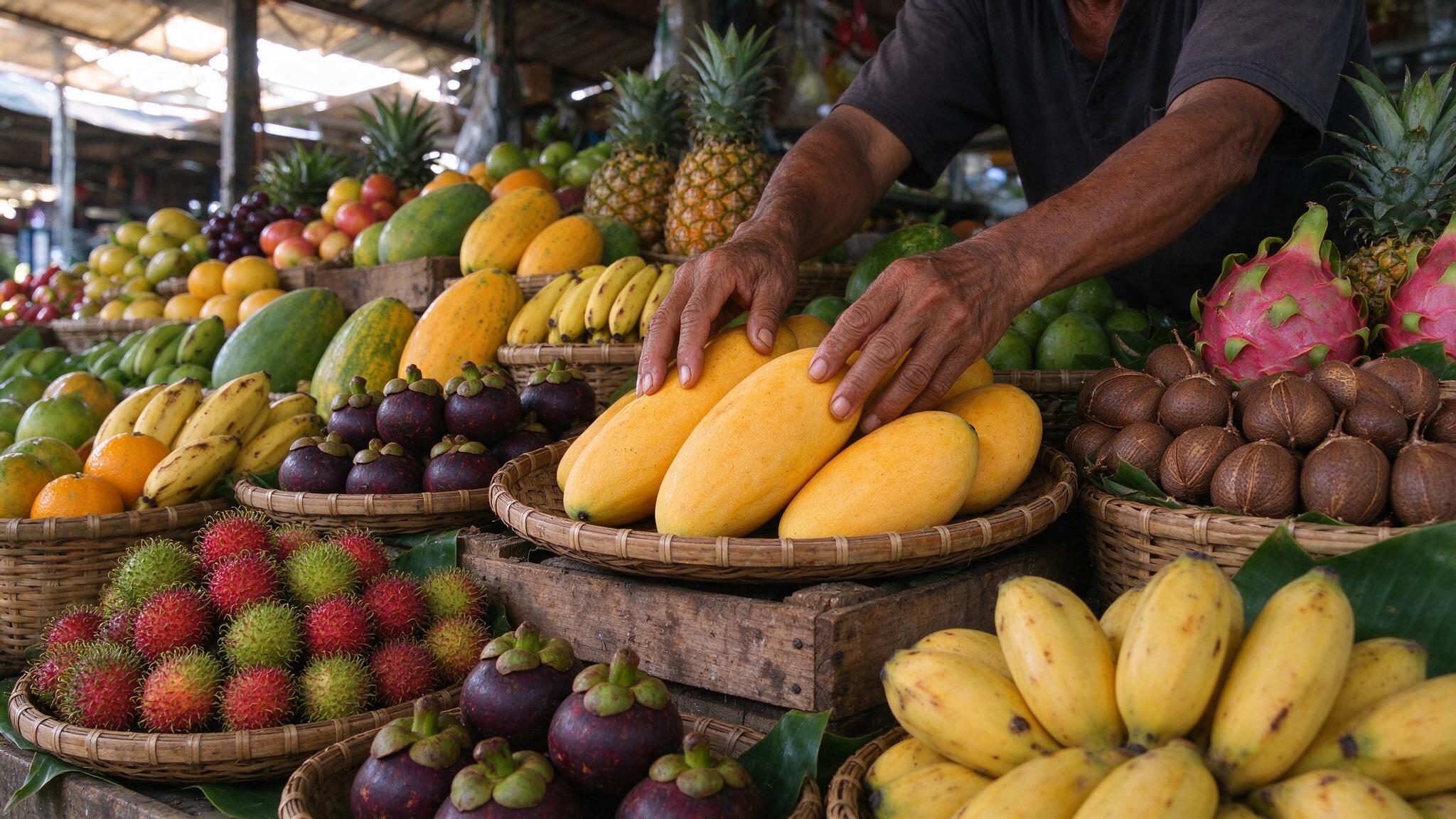 Warung buah di pinggir jalan