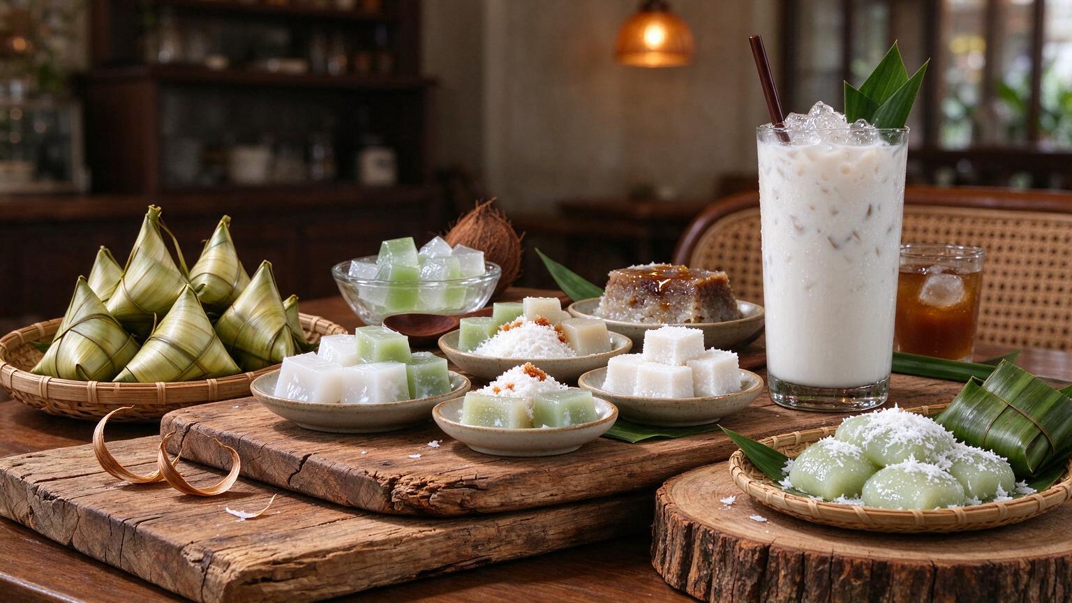 Meja makanan untuk menu kafe