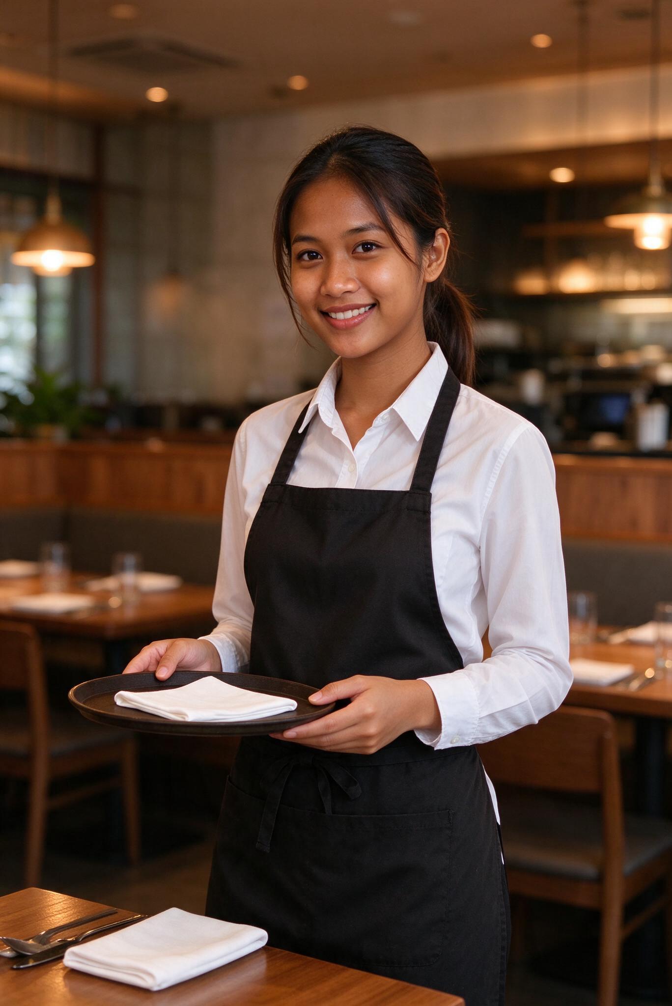 Rina, pelayan meja