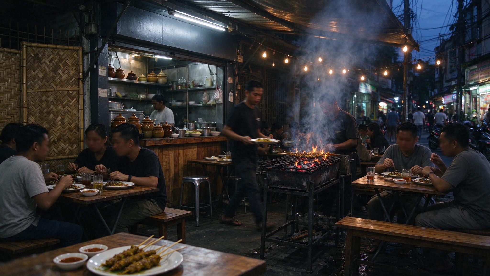 Suasana warung di sore hari